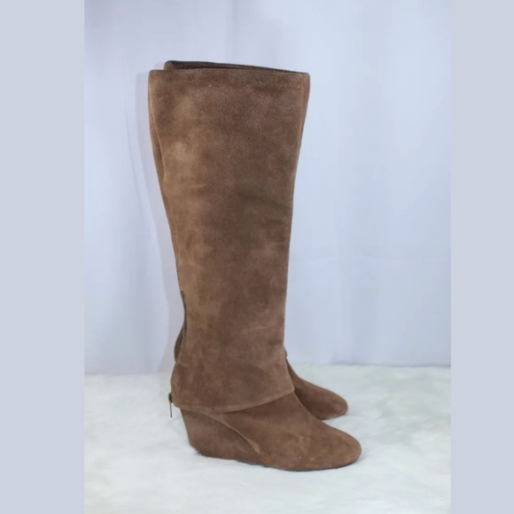 Steve Madden Shoes - Steven by Steve Madden Wedge Suede Knee High Boots